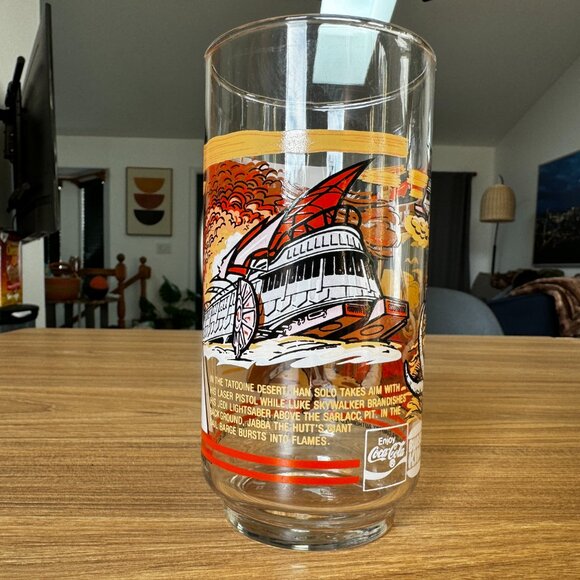 Star Wars Return Of The Jedi 1983 Burger King Glass Han Solo Sail Barge New - Picture 2 of 4